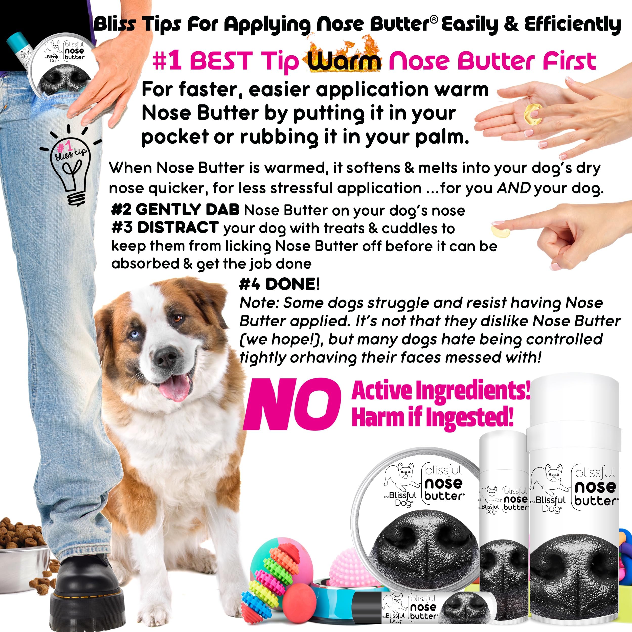 The Blissful Dog Every Dog Nose Unscented Nose Butter - Dog Nose Butter, 2 Ounce